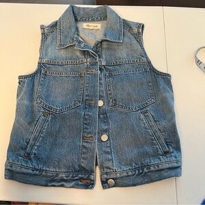 Madewell Lightwash Denim Vest Size Small